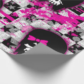 Scène Meisje Schedel Wrapping Paper Cadeaupapier (Hoek)