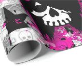 Scène Meisje Schedel Wrapping Paper Cadeaupapier (Rol Hoek)