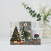 Scène met kerstboomstructuur briefkaart (Staand voorkant)