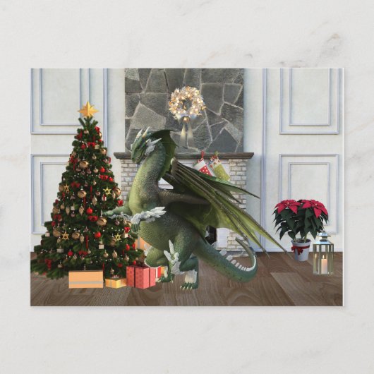 Scène met kerstboomstructuur briefkaart (Voorkant)