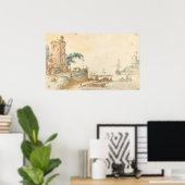 Scène met Toren - Hendrick Avercamp Fijne Kunst Po Poster (Thuiskantoor)