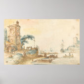 Scene met tower - Hendrick Avercamp Fine Art Poste Poster (Voorkant)