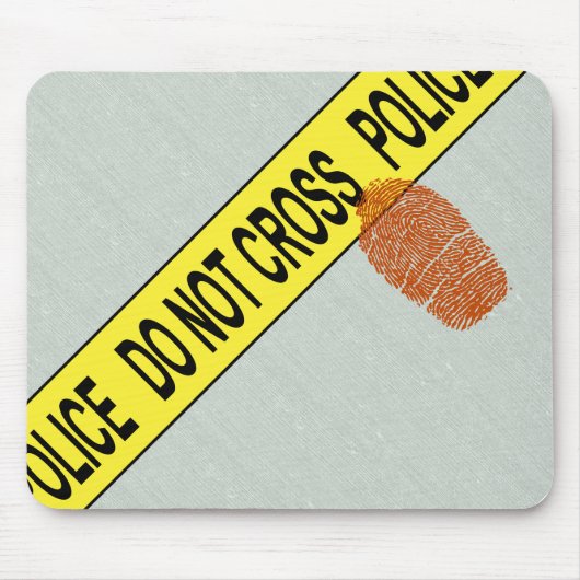 Scene Mousepad en Bloody Fingerprint van politie Muismat (Voorkant)