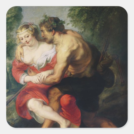 Scene of Love, The Gallant Conversation Vierkante Sticker (Voorkant)