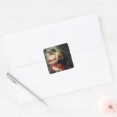 Scene of Love, The Gallant Conversation Vierkante Sticker (Envelop)