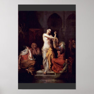 Scene of the Moorish Harem Lady in Bath Poster