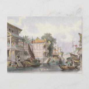Scene on the Horan Canal near Canton, c.1850 (colo Briefkaart