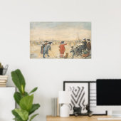 Scène op het ijs - Hendrick Avercamp Fijne Kunst P Poster (Thuiskantoor)