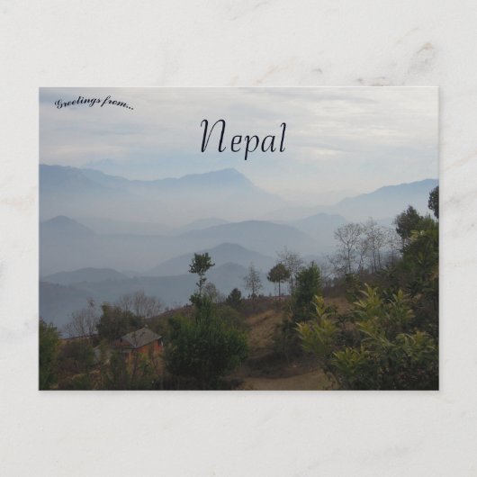 Scene op het platteland in Gulmi Nepal Briefkaart (Voorkant)
