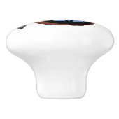 Scène Owl Monogram Keramische Knop (Zijkant)