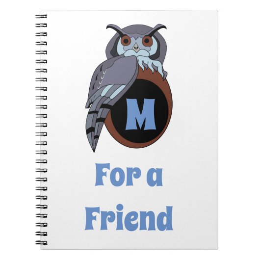 Scène Owl Monogram Notitieboek (Voorkant)