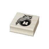 Scène Owl Monogram Rubberstempel (Stempel)