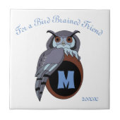 Scène Owl Monogram Tegeltje (Voorkant)