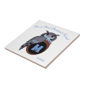 Scène Owl Monogram Tegeltje (Zijkant)