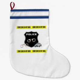 Scène politiecriminaliteit grote kerstsok