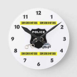 Scène politiecriminaliteit ronde klok