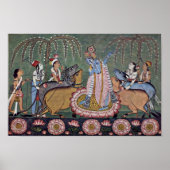 Scene Râgmâlâ-serie: Krishna met zijn fluit in Poster (Voorkant)