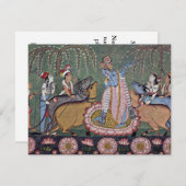 Scene Râgmâlâ Series: Krishna met z'n vlot. Kaart (Voorkant / Achterkant)