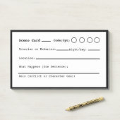 Scene schrijven post-it® notes (Op bureau)