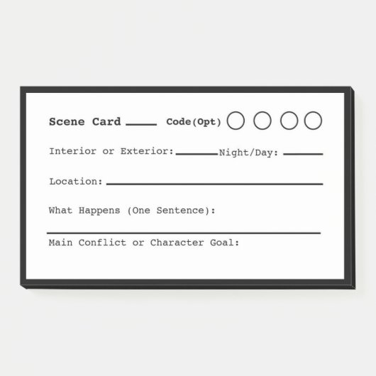 Scene schrijven post-it® notes (Voorkant)