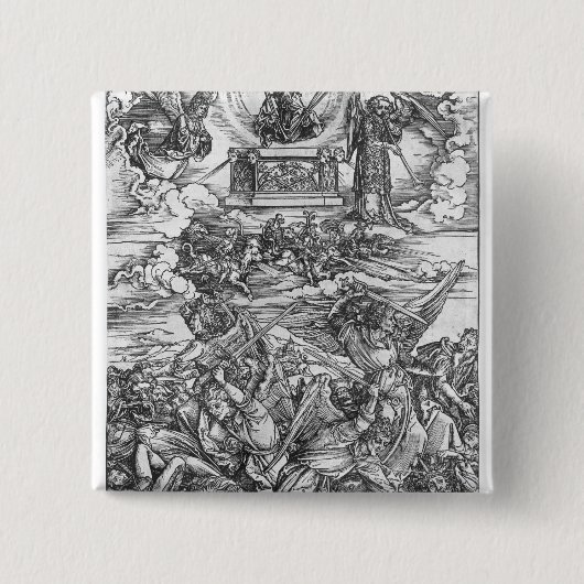 Scène uit de Apocalypse Vierkante Button 5,1 Cm (Voorkant)