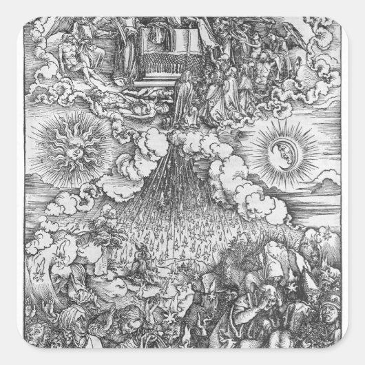 Scène uit de Apocalypse Vierkante Sticker (Voorkant)