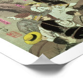 Scène uit de Chinees-Japanse oorlog in Korea (hout Poster (Hoek)