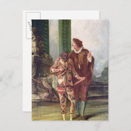 Scène uit de Commedia dell'Arte Briefkaart (Voorkant / Achterkant)
