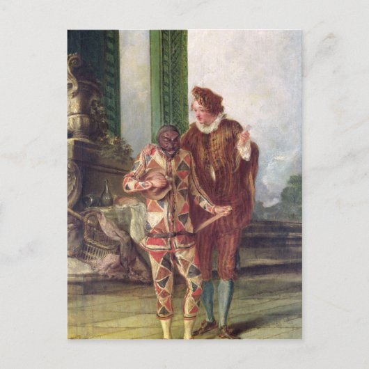 Scène uit de Commedia dell'Arte Briefkaart (Voorkant)