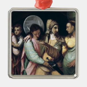Scene uit de Commedia dell'Arte, c.1765 Metalen Ornament
