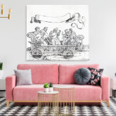 Scène uit de drievoudige processie van Maximilian Canvas Afdruk (Insitu (Woonkamer))