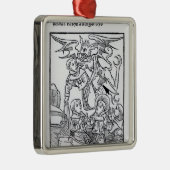 Scène uit de "Navigatie van St. Brendan" Metalen Ornament (Rechts)