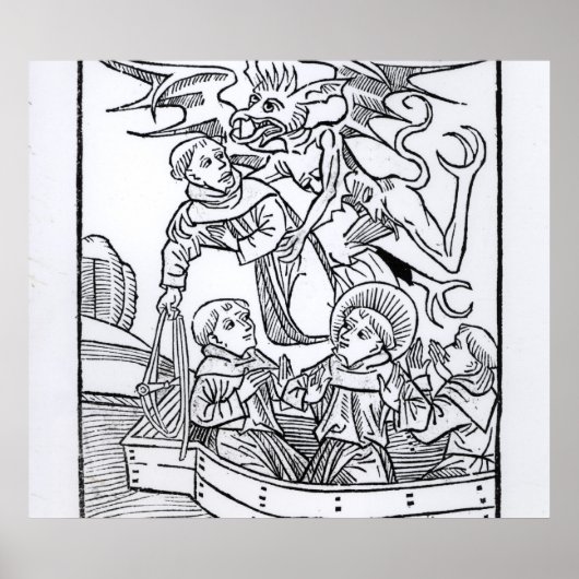 Scène uit de "Navigatie van St. Brendan" Poster (Voorkant)