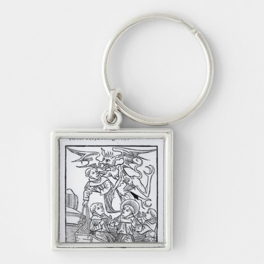 Scène uit de "Navigatie van St. Brendan" Sleutelhanger (Voorkant)