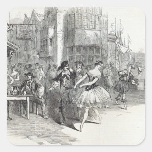 Scène uit de nieuwe ballet van 'The Wags of Vierkante Sticker