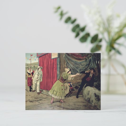 Scène uit de opera "Pagliacci" Briefkaart (Staand voorkant)