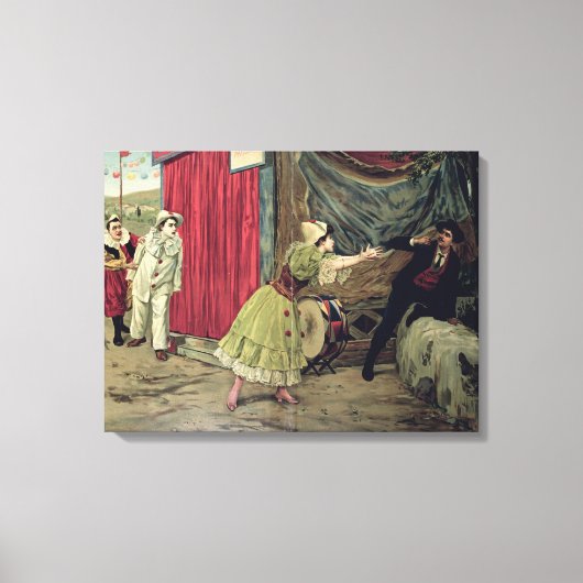 Scène uit de opera "Pagliacci" Canvas Afdruk (Voorkant)