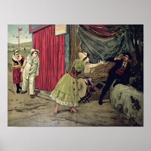 Scène uit de opera "Pagliacci" Poster (Voorkant)
