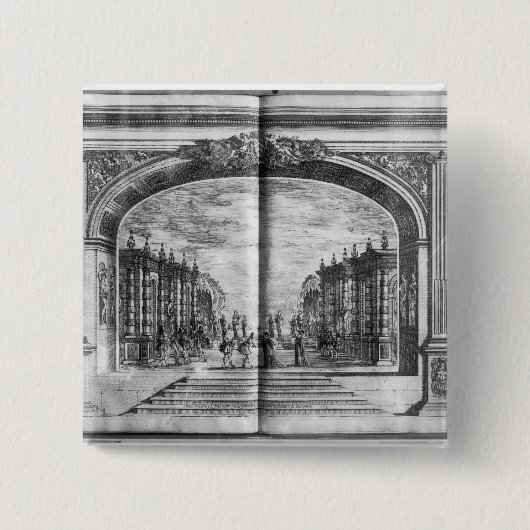 Scene uit de "Shepherd's Oracles" Vierkante Button 5,1 Cm (Voorkant)