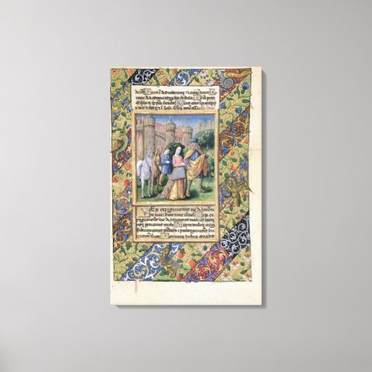 Scene uit de "Uren van Louis d'Orleans" Canvas Afdruk (Voorkant)