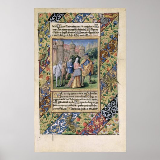 Scene uit de "Uren van Louis d'Orleans" Poster (Voorkant)