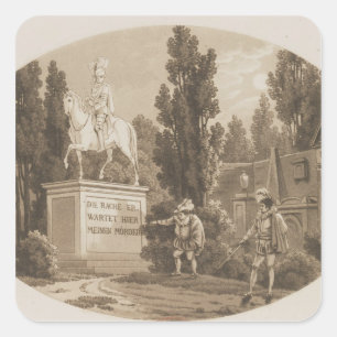 Scene uit 'Don Giovanni' Vierkante Sticker