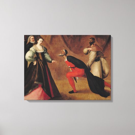 Scène uit een spel canvas afdruk (Voorkant)