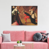 Scène uit een spel canvas afdruk (Insitu (Woonkamer))