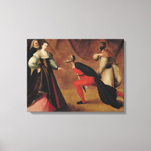 Scène uit een spel canvas afdruk