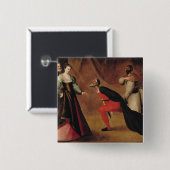 Scène uit een spel vierkante button 5,1 cm (Voorkant /achterkant)