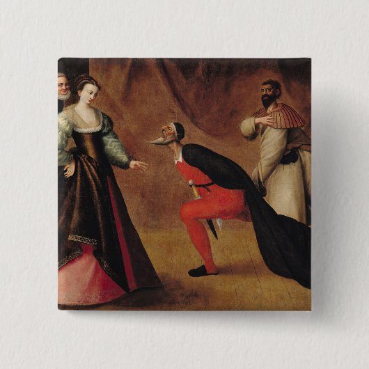 Scène uit een spel vierkante button 5,1 cm (Voorkant)