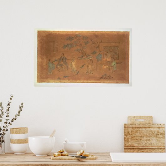 Scène uit het leven van Confucius Poster (Keuken)
