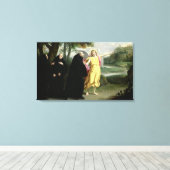Scene uit het leven van St. Benedict Canvas Afdruk (Insitu (Houten vloer))