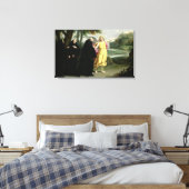 Scene uit het leven van St. Benedict Canvas Afdruk (Insitu (Slaapkamer))
